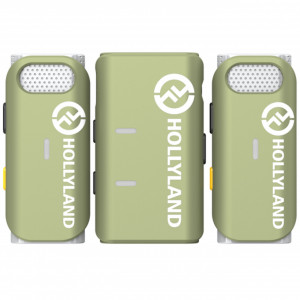 Microfon Wireless pentru 2 Persoane, Hollyland Lark M1 Duo, 2.4 GHz, Green