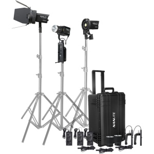 Nanlite Forza 60B II Kit 3 Lămpi LED Bi-Color, cu accesorii, 12-2045 3KIT-PT