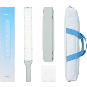 Nanlite Wand LED, Tub LED RGBW, 50cm, cu grip si voleti, culoare Mint Blue