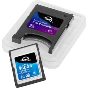 OWC Atlas Pro CFexpress Type A, Card memorie de 960GB, 1850MBs, VPG200, cu adaptor Type B