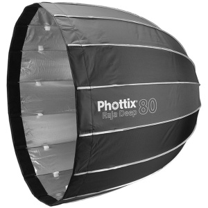 Phottix Raja Deep Quick-Folding 80 cm, Umbrela softbox cu Grid, montura Bowens