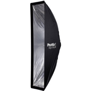 Phottix Raja Strip 12 x 55", Softbox 30x140 cm cu Grid, montura Bowens