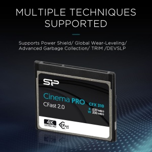 Silicon Power Cinema Pro CFast 2.0, Card de memorie 256GB R530W330 MBs