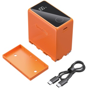 SmallRig 4576 Acumulator NP F970 10,500mAh, Orange, incarcare USB-C