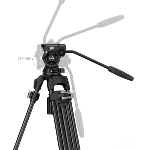 SmallRig 4686, AD-01S, Kit trepied din aluminiu, 75mm, cu cap fluid