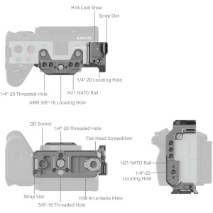 SmallRig 4772 HawkLock, Half Cage pentru Sony FX3 si FX30