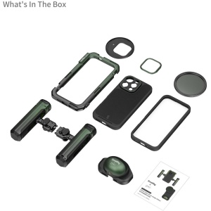 SmallRig 5001 x Brandon Li, Kit pentru iPhone 16 Pro Max, cu cage si grip-uri