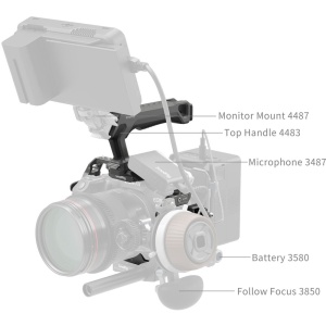 SmallRig 5029 HawkLock, Kit cage pentru Canon EOS R5 Mark II, cu grip și accesorii