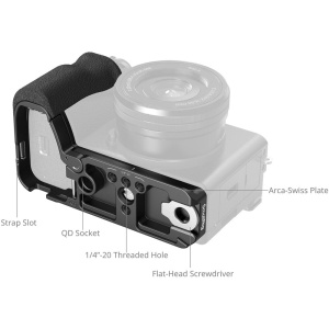 SmallRig 5061, Placa de montare L cu maner din silicon pentru Sony A6700