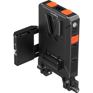 Placa adaptor inteligenta pentru baterii V-Mount SmallRig 5881 cu clema dubla pentru tije de 15 mm