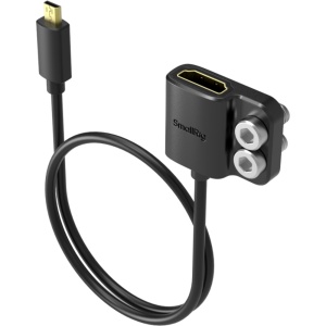 Cablu adaptor de date HDMI SmallRig 6125 fixat pe carcasa camera foto cu suruburi 1/4-20 inch