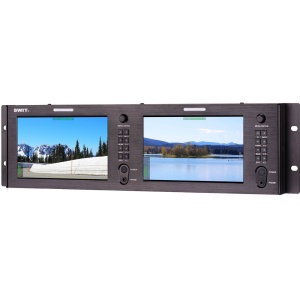 SWIT M-1073H, Monitor Dual 2 x 7" Full HD, 3G-SDI, HDMI, montare pe rack 19-inch 3U