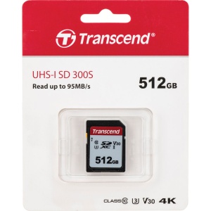 Transcend Silver 300S, Card 512GB SDXC UHS-I U3 (V30) R100/W55