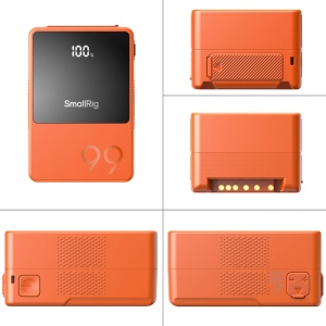 Acumulator SmallRig 4929, VB99 mini V Mount, 99Wh, Orange