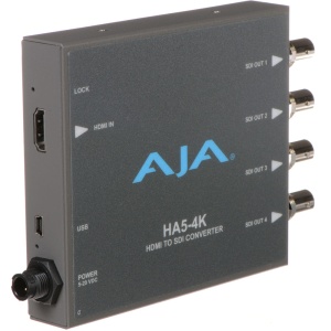 AJA HA5-4K, Convertor HDMI la 4x 3G-SDI, 4K 60p