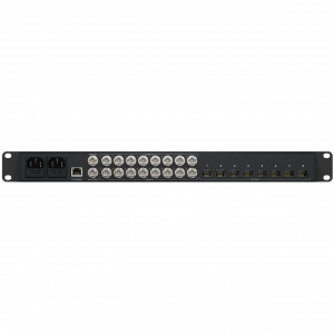 Convertor video broadcast Blackmagic Design 2110 IP Converter 8x12G SFP cu display LCD frontal si conexiuni optice spate
