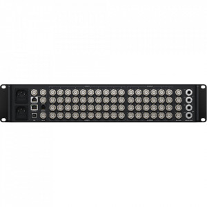 Switcher video de productie live profesional Blackmagic Design ATEM Constellation 8K panou frontal cu ecran LCD si butoane de control