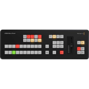 Panou de control hardware portabil Blackmagic Design ATEM Micro Panel cu butoane retroiluminate si fader de tranzitie manual