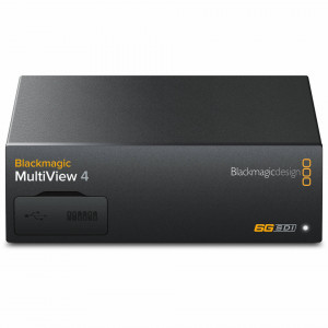Sistem de monitorizare multi viewer Blackmagic MultiView 4 cu intrari 6G-SDI si iesiri HDMI pe panoul din spate