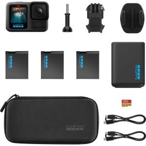 Camera de actiune GoPro HERO13 Black, Extended Power Bundle cu cu 3 acumulatori