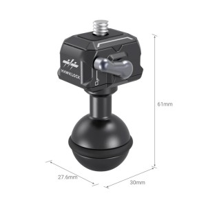 Capăt sferic SmallRig 3600 Drop-in HawkLock Mini cu eliberare rapidă 1/4”