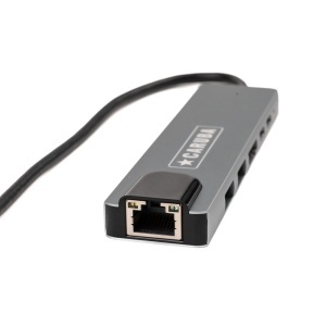 Caruba CUSB 9, Hub USB-C 6-in-1, 2x USB A (3.0, 2.0) + 1x HDMI 4K30Hz + 1x Ethernet RJ45 100Mbps