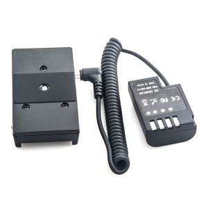 Caruba DC37, Baterie Dummy Panasonic DMW-DCC12, cu suport adaptor NP-F970, cablu spiralat