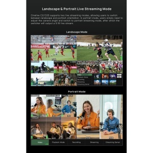 CineTreak Cinelive C2S, Switcher video 4 HDMI & 4 SDI inputs