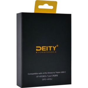 Deity SPD-HR3U - Cablu pentru microfon cu Hirose 4 pini la 3 USB-C