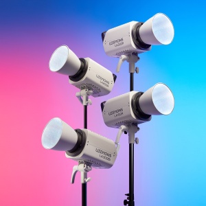 Godox Litemons LA300Bi K2 Kit 2 Lampi LED Bi-Color, cu softbox-uri și stative