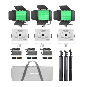Godox Litemons LP600R Kit 3 Panouri LED RGB, cu stative