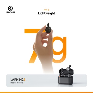 Hollyland Lark M2S Ultimate Combo, Sistem microfon wireless, 2 persoane, 2.4 GHz, culoare Space Gray