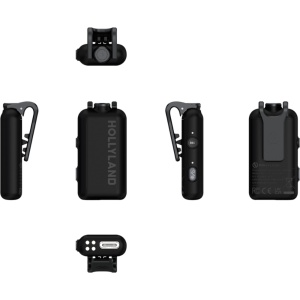 Hollyland Lark MAX 2 Ultimate Combo, Sistem microfon wireless on-camera, 2 persoane, Casti OWS