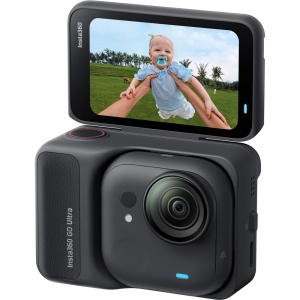 Insta360 GO Ultra Standard Kit Midnight Black, Cmera de actiune 4K60 video, 50MP foto