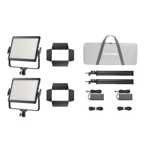 Kit 2 Panouri LED Godox Litemons LP600R RGBW Bi-Color cu stative (LP600R K2)