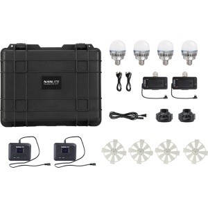 Kit 4 becuri LED Nanlite PavoBulb 10C RGBWW, 14-1004-4KIT, E27