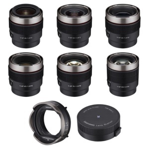 Kit 6 Obiective Cine Samyang V-AF (20mm, 24mm, 35mm, 45mm, 75mm T1.9 + 100mm T2.3) Sony FE-mount