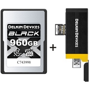 Kit Delkin Devices Black, Card CFexpress 4.0 Type A, R1830 / W1740 MB/s cu Card Reader