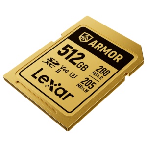 Lexar ARMOR GOLD 512GB, SDXC UHS-II, R280W205, V60, U3, IP68 - Card de Memorie