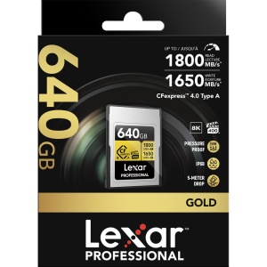Lexar Pro Gold CFexpress 4.0 Type A, Card de memorie 640 GB, R1800/W1650 mb/s, VPG400