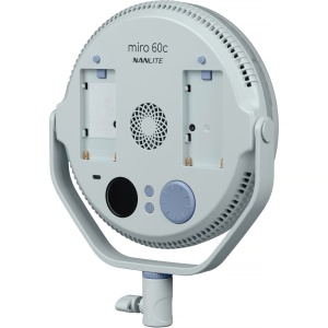 Nanlite Miro 60c Mint Blue, Panou LED RGB rotund, 9, 8382 Lux, 2700-7500K