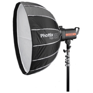 Umbrelă softbox Phottix Raja Quick-Folding Parabolic 26 cu Grid, Bowens