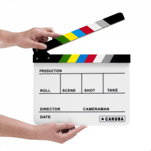 Professional Director Clapper Caruba, 24,5 x 30cm, Alb/Color