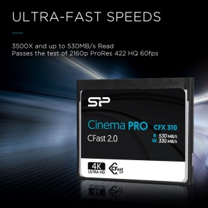 Silicon Power Cinema Pro CFast 2.0, Card de memorie 256GB R530W330 MBs