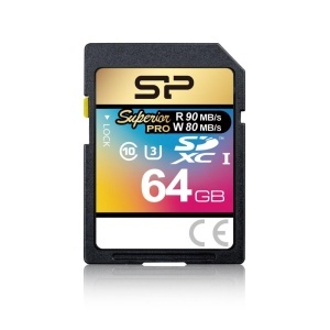 Silicon Power Superior Pro SDXC 64GB, UHS-I, Card de memorie R90MB/s / W80MB/s