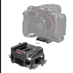 SmallRig 3067 Placă de Bază Ușoară cu Dublă Cleme pentru Bare de 15mm (versiune din aliaj de magneziu)
