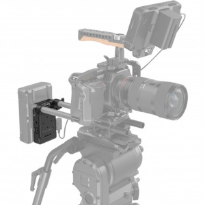 3498 Placă Adaptor pentru Baterie V-Mount (Versiunea Basic) cu Clema pentru Tije Duală