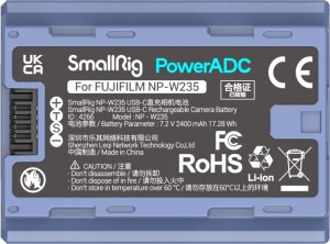 SmallRig 4266 Camera Battery USB-C Rechargable NP-W235