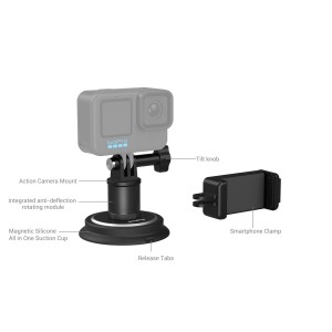 4347 Suction Cup Mounting Support for Action Cameras