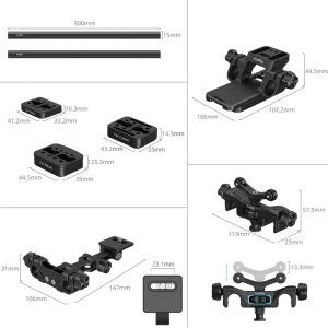 SmallRig 4722, Kit Suport pentru teleobiective cu Touch & Go Plate S QR Baseplate